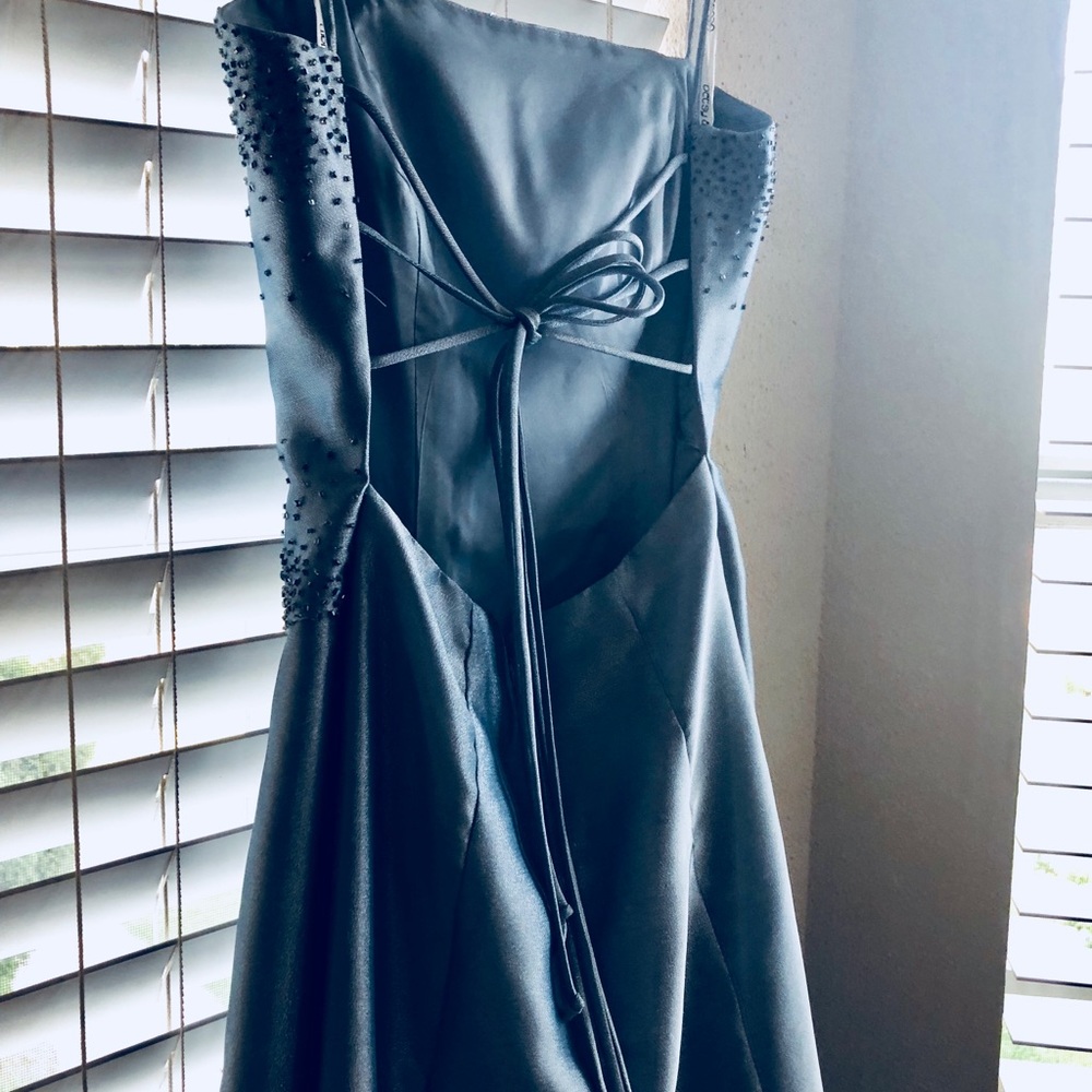 NWOTProm Dress! Periwinkle, Open Back with Sequins - Picture 4 of 8